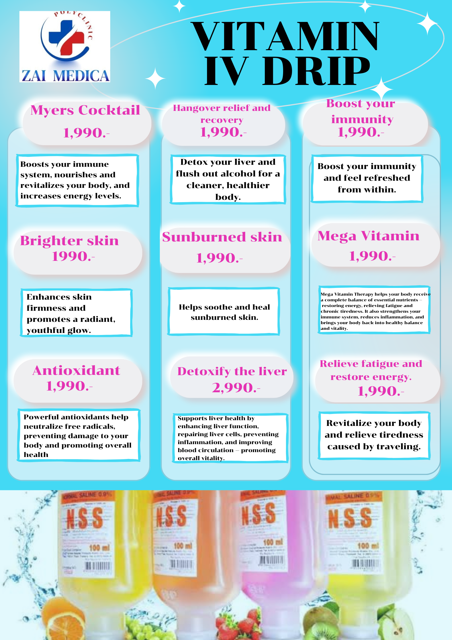 Vitamin IV Drip Packages